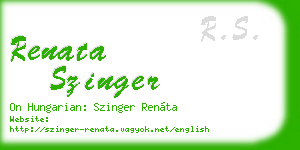 renata szinger business card